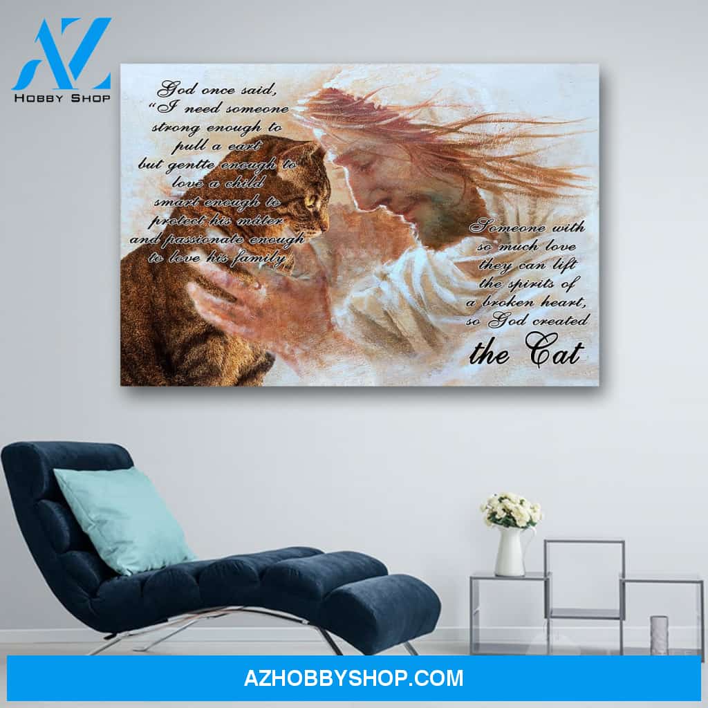 Cat God Once Said Canvas Print Wall Art - Matte Canvas