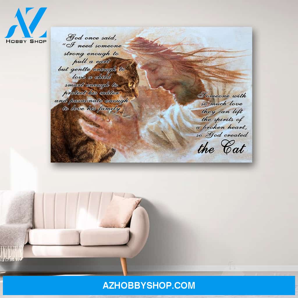 Cat God Once Said Canvas Print Wall Art - Matte Canvas