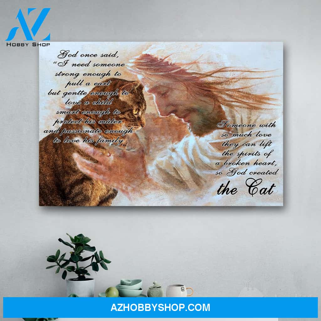 Cat God Once Said Canvas Print Wall Art - Matte Canvas