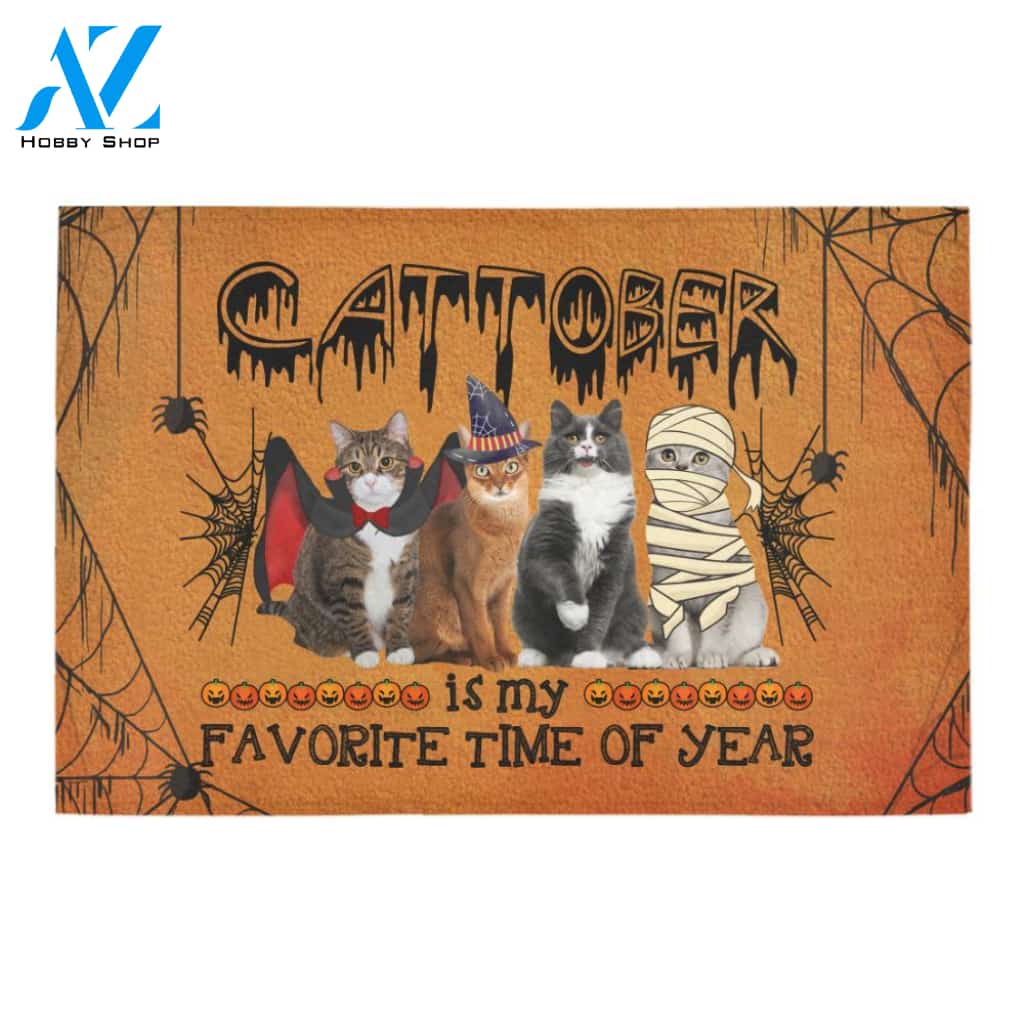 Cat Halloween Indoor And Outdoor Doormat Gift For Cat lovers Gift For Friend Family Home Decor Warm House Gift Welcome Mat