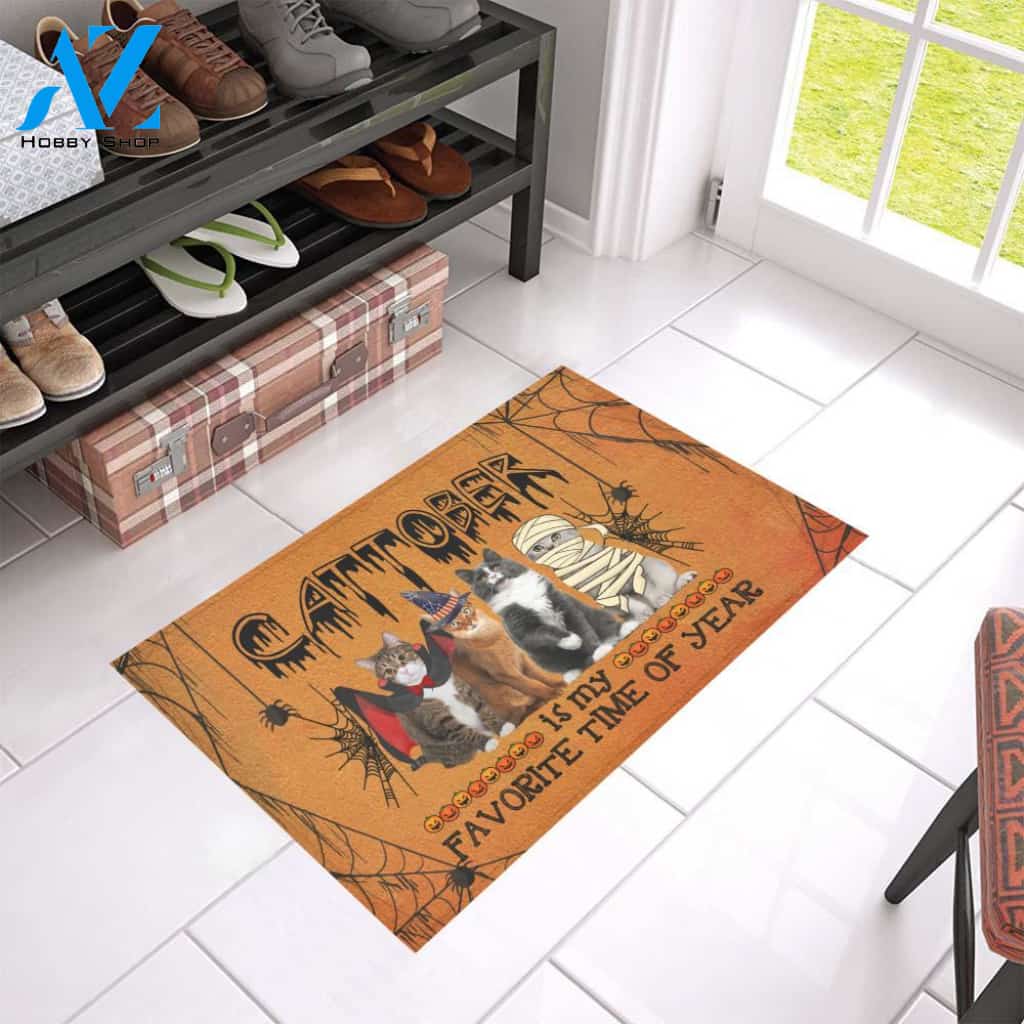 Cat Halloween Indoor And Outdoor Doormat Gift For Cat lovers Gift For Friend Family Home Decor Warm House Gift Welcome Mat
