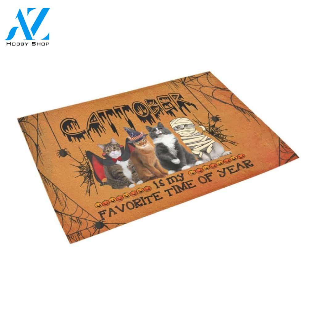 Cat Halloween Indoor And Outdoor Doormat Gift For Cat lovers Gift For Friend Family Home Decor Warm House Gift Welcome Mat