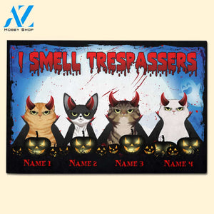 Cat I Smell Trespassers Custom Doormat