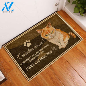 Cat If You Don't Take Off Your Shoes Doormat | WELCOME MAT | HOUSE WARMING GIFT