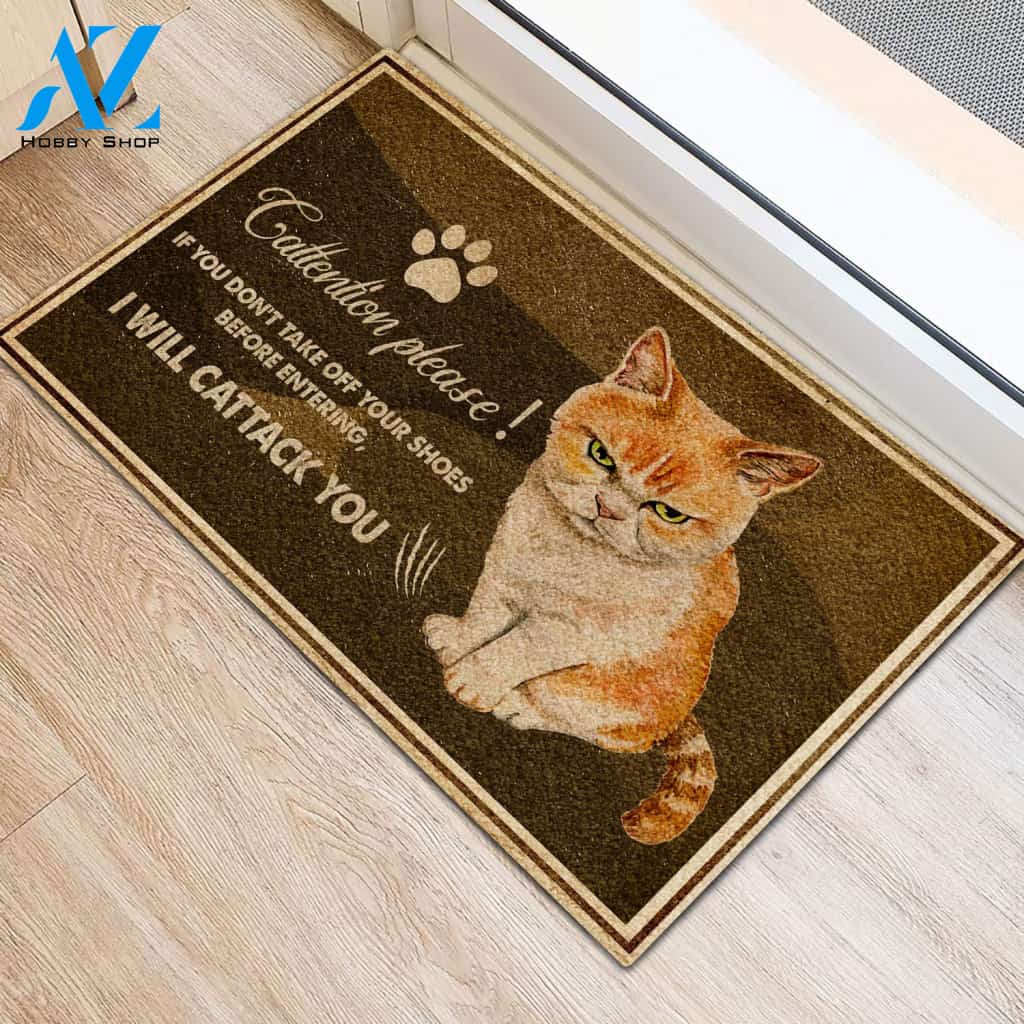 Cat If You Don't Take Off Your Shoes Doormat | WELCOME MAT | HOUSE WARMING GIFT