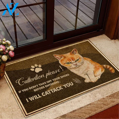 Cat If You Don't Take Off Your Shoes Doormat | Welcome Mat | House Warming Gift