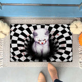 CAT ILLUSION HALLOWEEN DOORMAT