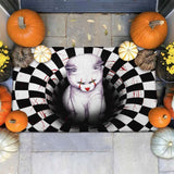 CAT ILLUSION HALLOWEEN DOORMAT