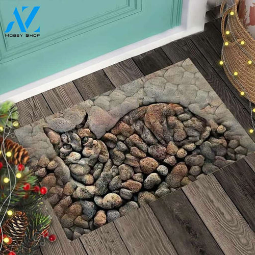 Cat In The Rock Easy Clean Welcome DoorMat | Felt And Rubber | DO2875
