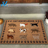 Cat Knowledge Coir Pattern Print Doormat | Welcome Mat | House Warming Gift