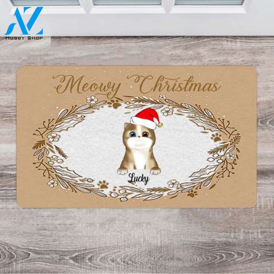 Personalized Cat Lover Doormat - Christmas Gifts For Cat Lovers - Up To 6 Cats