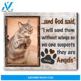 Cat Lover Gifts Custom Pet Photo Canvas Print God Said I Will Send Them Without Wings Ohcanvas