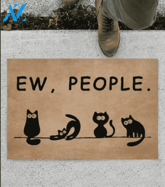 Cat Lovers Easy Clean Welcome DoorMat | Felt And Rubber | DO2904