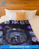 Cat Magical Moon Fleece Blanket Gift For Friend Home Decor Bedding Couch Sofa Soft And Comfy Cozy