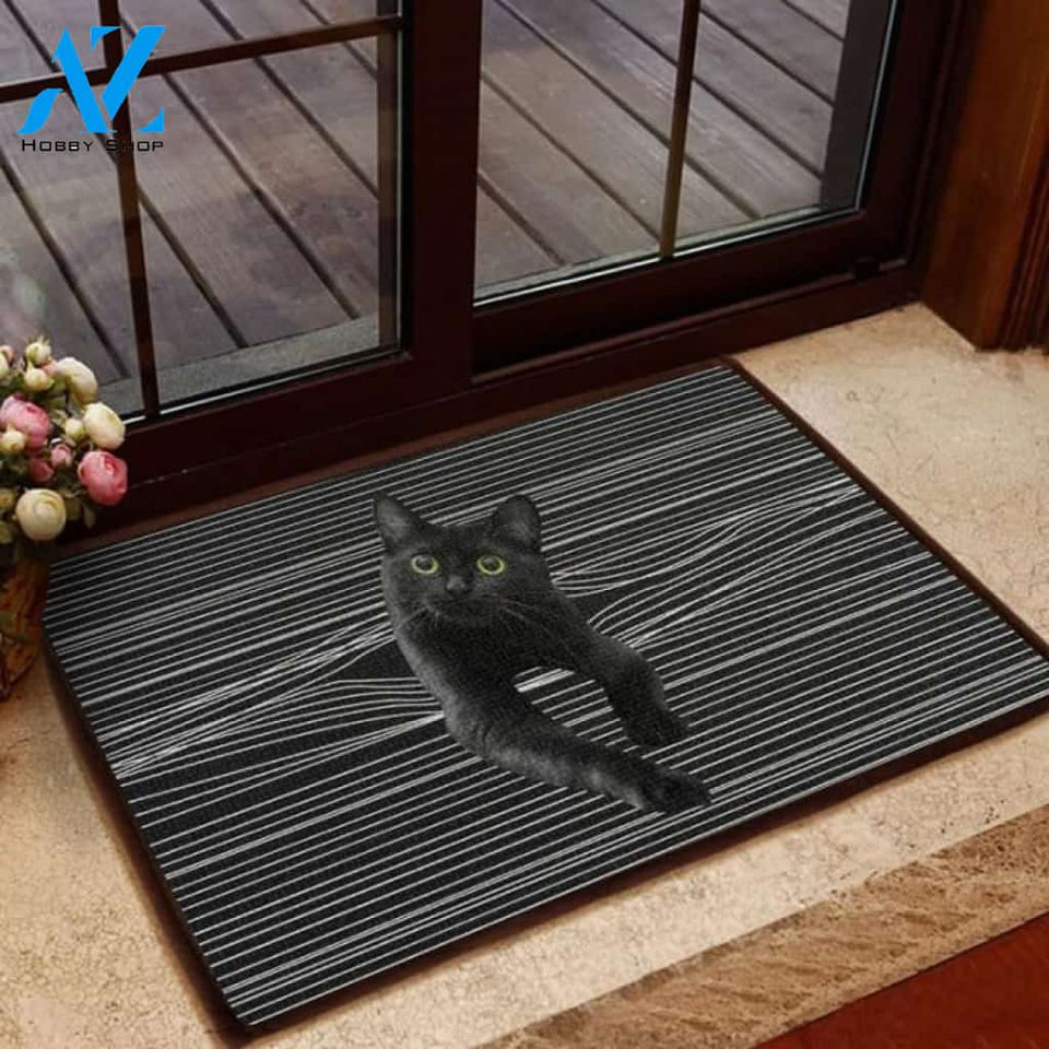 Cat Meow Cat Peeking Doormat | Welcome Mat | House Warming Gift