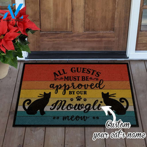 Wozoro doormat Personalized Cat Name All Guests Must Be Approved