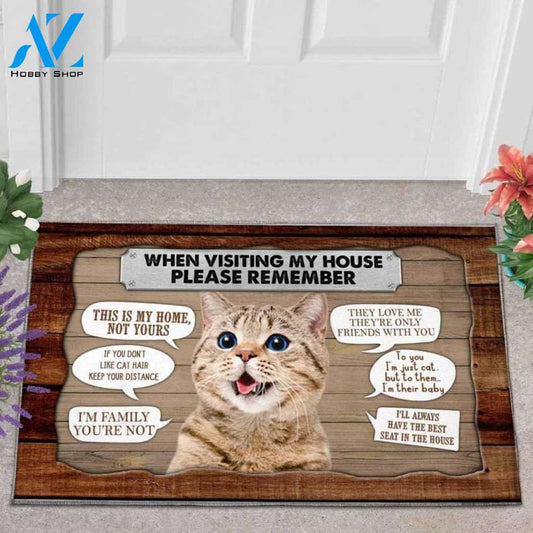 Cat please remember doormat, Personalized doormat, HouseWarming, Gifts for friend, Door Rug, Home Decor, Cat Lover, Gifts For Cat Lover