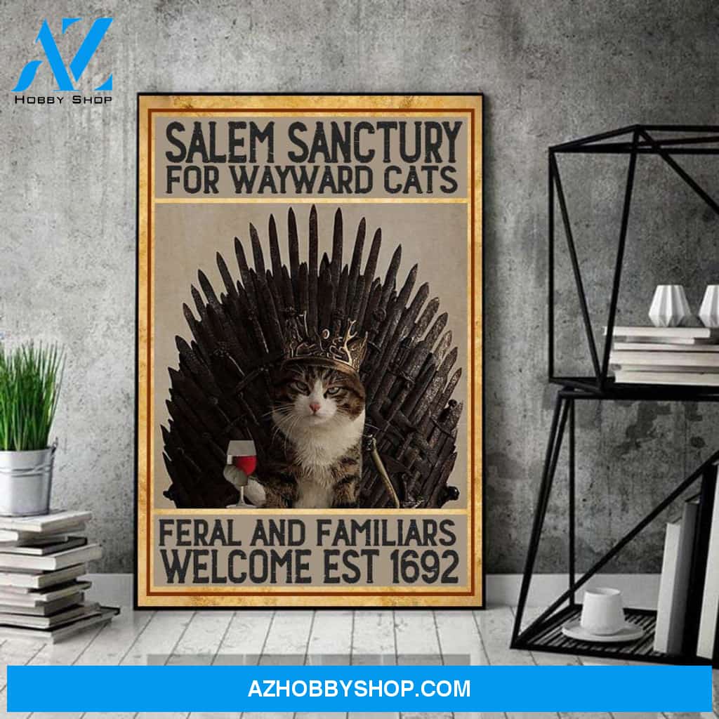 Cat Poster-Salem Sanctury For WayWard Cats Feral and Familiar Canvas And Poster, Wall Decor Visual Art