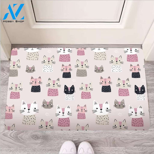 Cat Print Door Mat