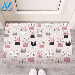 Cat Print Door Mat