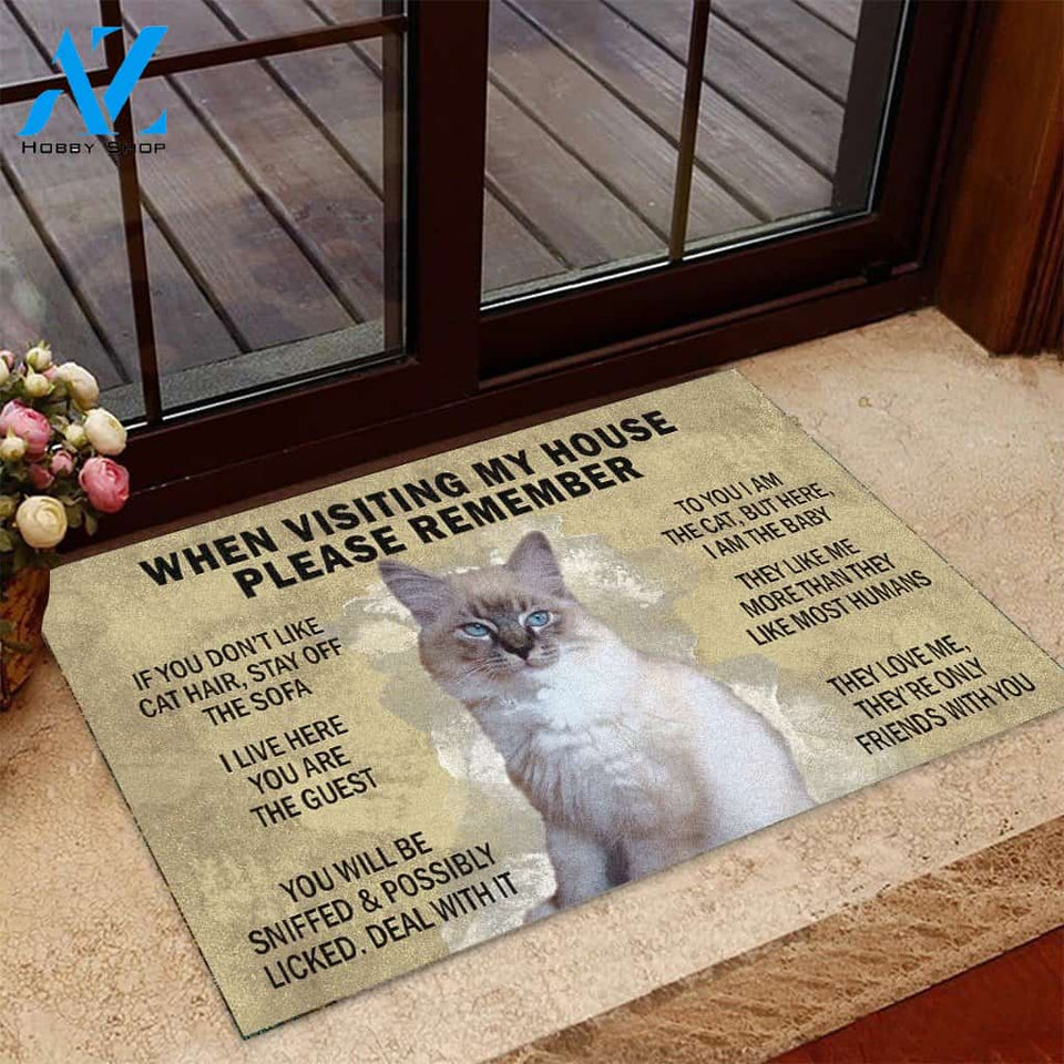 Cat Rules Doormat 07 | Welcome Mat | House Warming Gift
