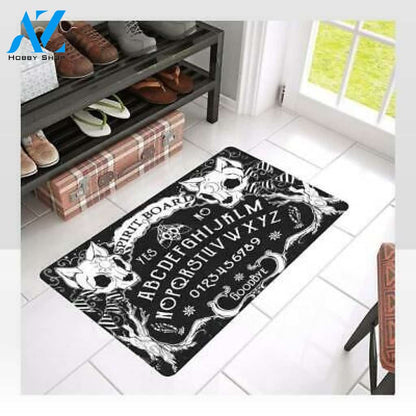 Cat Skull Ouija Board Easy Clean Welcome DoorMat | Felt And Rubber | DO3430