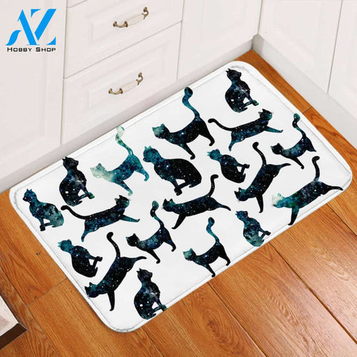 Cat Space White Door Mat