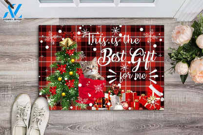 Cat This Is The Best Gift Doormat Indoor And Outdoor Mat Entrance Rug Sweet Home Decor Housewarming Gift Gift For Friend Family Stem Feminist