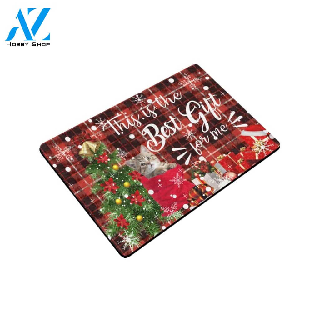 Cat This Is The Best Gift Doormat Indoor And Outdoor Mat Entrance Rug Sweet Home Decor Housewarming Gift Gift For Friend Family Stem Feminist