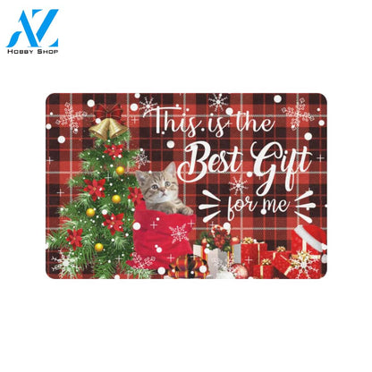 Cat This Is The Best Gift Doormat Indoor And Outdoor Mat Entrance Rug Sweet Home Decor Housewarming Gift Gift For Friend Family Stem Feminist