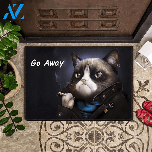 Cat Walk Away Easy Clean Welcome DoorMat | Felt And Rubber | DO3218