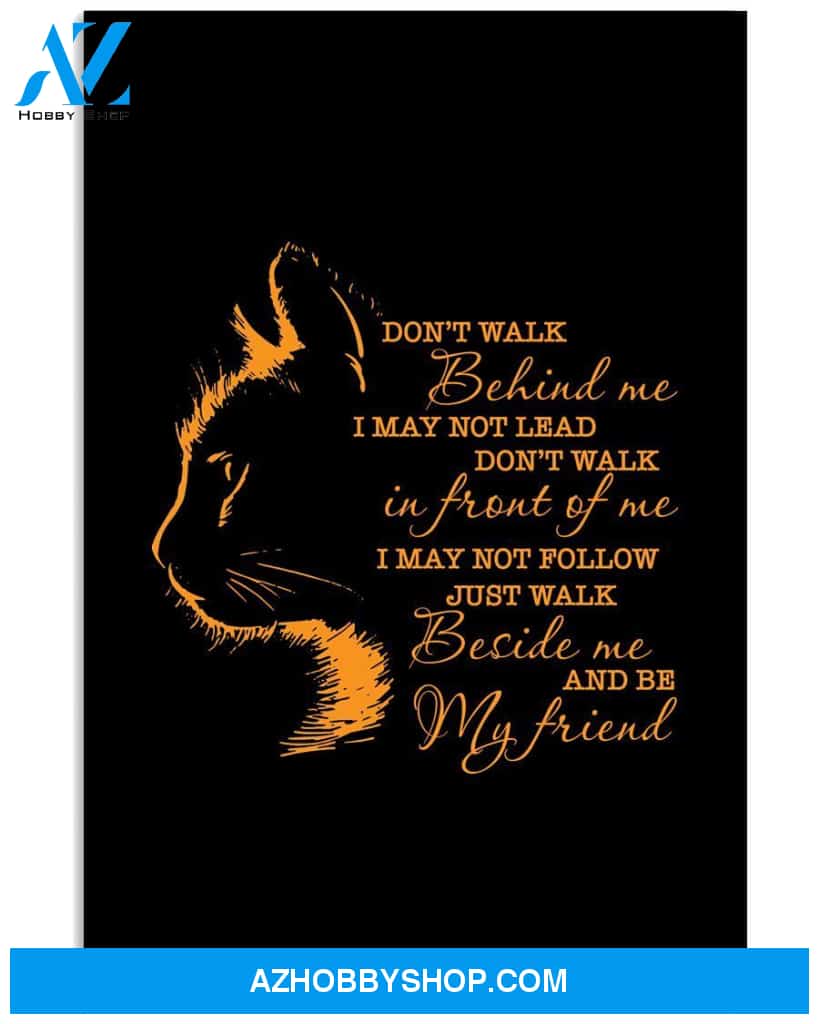 Cat Walk Beside Me Cat Lover Cat Mom Canvas And Poster Wall Decor Visual Art