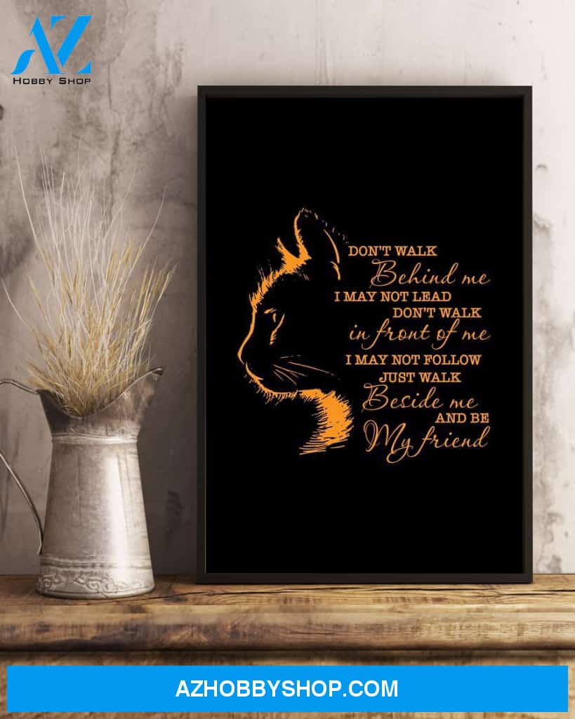 Cat Walk Beside Me Cat Lover Cat Mom Canvas And Poster Wall Decor Visual Art