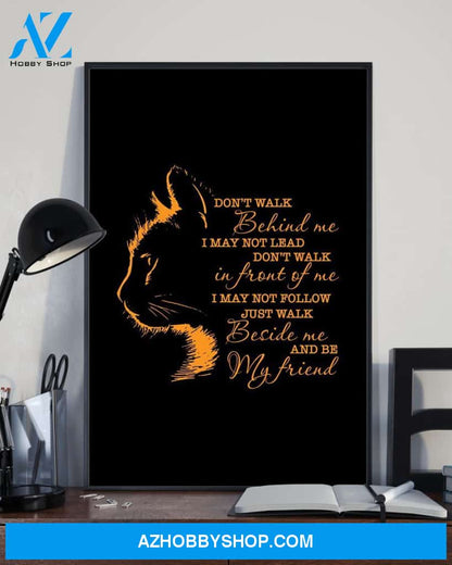 Cat Walk Beside Me Cat Lover Cat Mom Canvas And Poster Wall Decor Visual Art