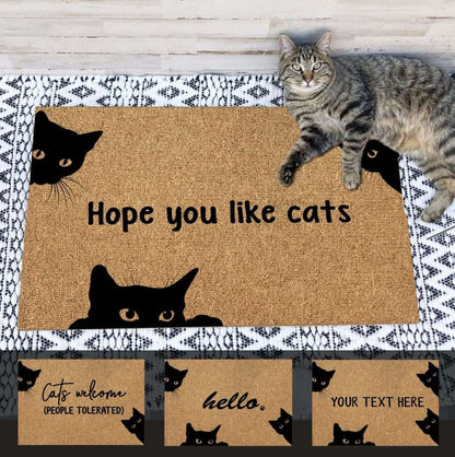 Cat Welcome Doormat, Gift Ideas For Cat Lovers, Housewarming Gift