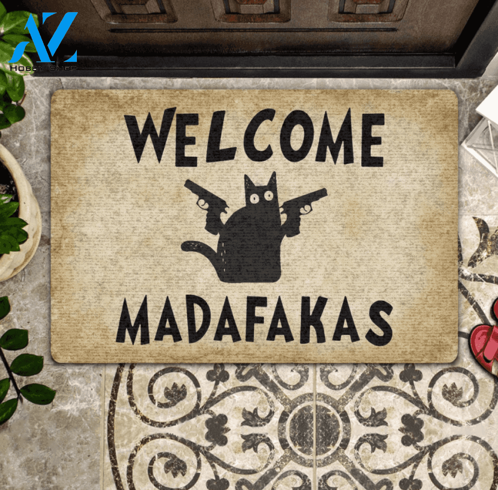 Cat welcome madafakas doormat – dnstyles