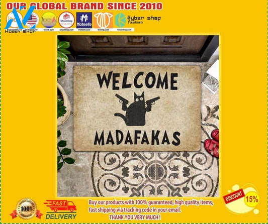 Cat Welcome madafakas doormat