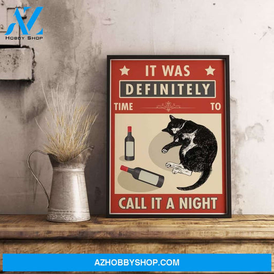 Cat Wine Hilarious Poster, Vintage Canvas And Poster, Wall Decor Visual Art