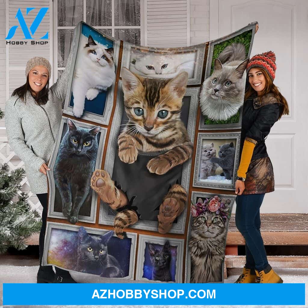 Cats 3D Fleece Blanket
