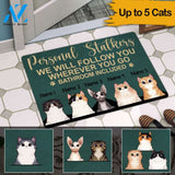 Cats Custom Doormat Personal Meow Stalkers Personalized Gift | WELCOME MAT | HOUSE WARMING GIFT