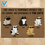 Cats Doormat Customized This House Is Maintained Solely For The Comfort And Convenience Of The Cats | WELCOME MAT | HOUSE WARMING GIFT