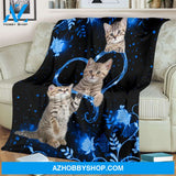 Cats Fleece Blanket Gift For Cat Lovers Gift For Christmas Birthday Gift, Gift For Friend & Family Home Decor Bedding Couch Sofa Soft And Comfy Cozy