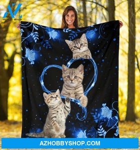 Cats Fleece Blanket Gift For Cat Lovers Gift For Christmas Birthday Gift, Gift For Friend & Family Home Decor Bedding Couch Sofa Soft And Comfy Cozy