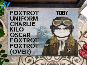 Cats Foxtrot Uniform Personalized Doormat | Welcome Mat | House Warming Gift