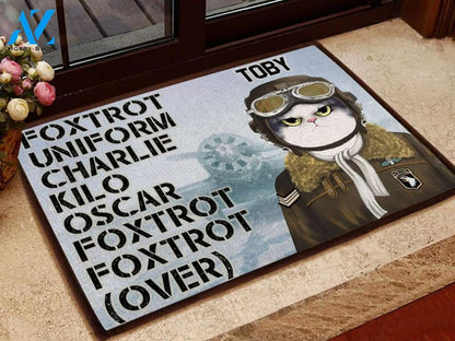 Cats Foxtrot Uniform Personalized Doormat | Welcome Mat | House Warming Gift