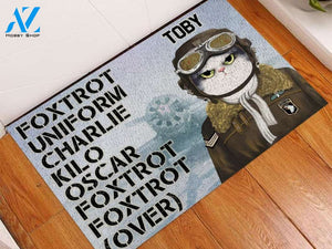 Cats Foxtrot Uniform Personalized Doormat | Welcome Mat | House Warming Gift