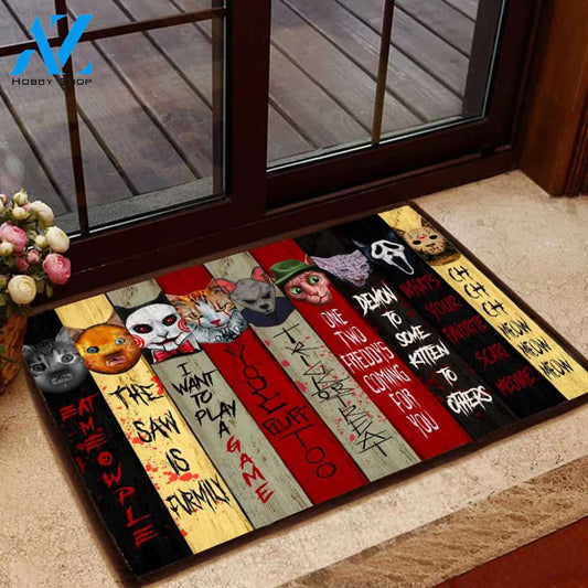Cats Halloween Doormat | Welcome Mat | House Warming Gift