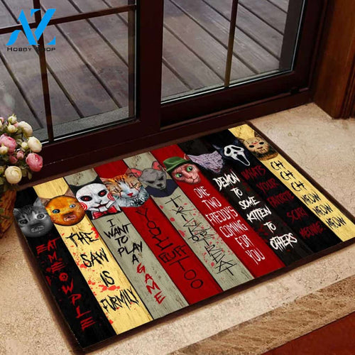 Cats Halloween Doormat | Welcome Mat | House Warming Gift