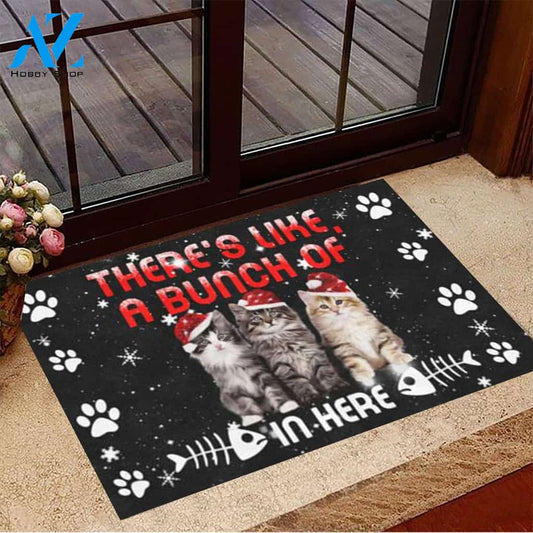Cats In Here Merry Christmas Indoor And Outdoor Doormat Welcome Mat Housewarming Gift Home Decor Funny Doormat Gift For Cat Lovers Gift For Christmas