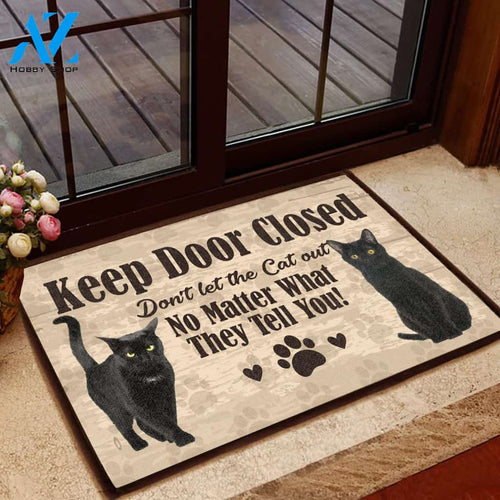Cats Keep Door Closed - Cat Doormat Welcome Mat Housewarming Gift Home Decor Gift For Cat Lovers Funny Doormat Gift Idea